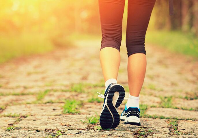 Walking for the weight loss of the abdomen and sides